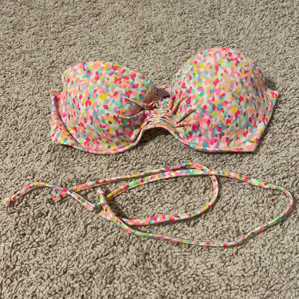 Victoria’s Secret bandeau bikini top with straps women’s size 32C
